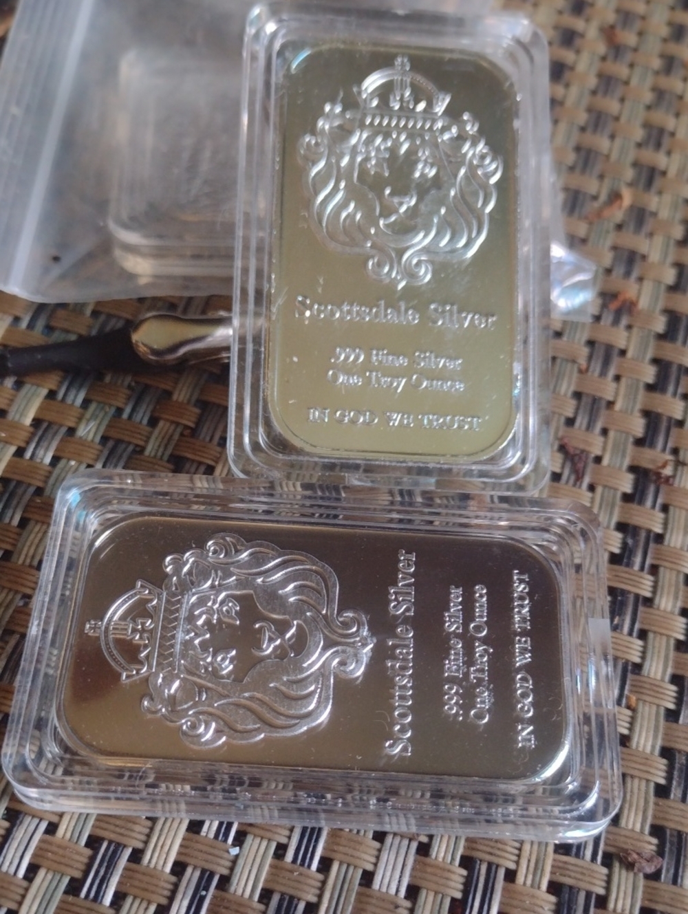 Scottsdale Silver Bullion Bars- Shiny Silver Finish